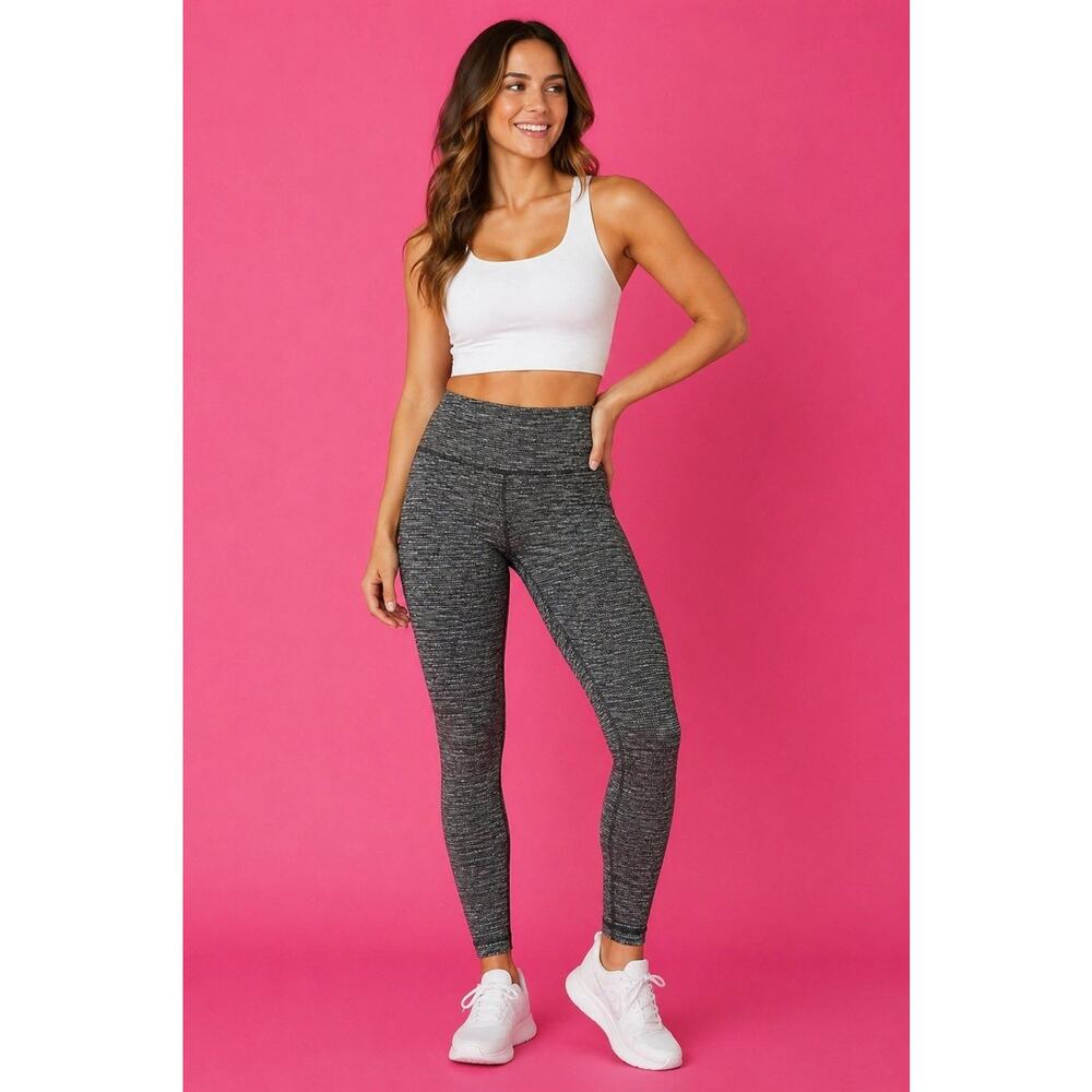 Lululemon Womens Leggings Size 6 Gray Space Dye Yoga Athletic - Picture 1 of 8
